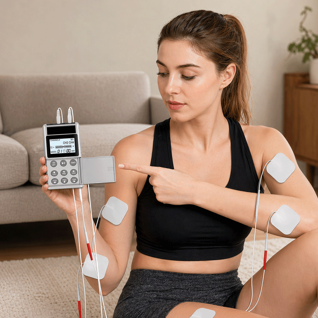 Použití TENS EMS elektrostimulátoru svalů